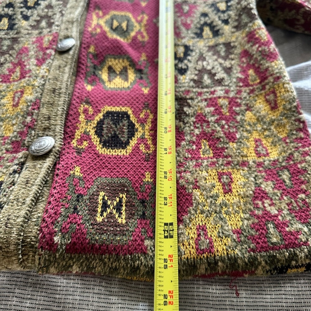 Soft Surroundings Multicolor Tapestry Long Sleeve Maxi Length Buttoned Cardigan - Picture 11 of 13
